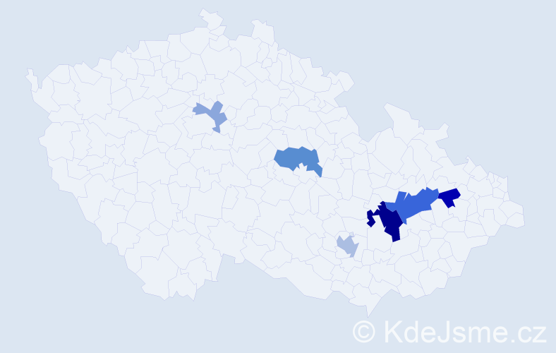Příjmení: 'Reichstädterová', počet výskytů 15 v celé ČR