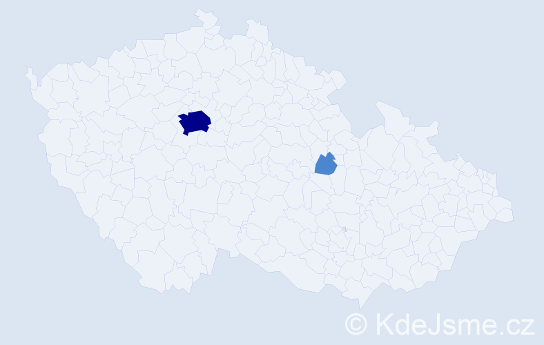 Příjmení: 'Chaunová', počet výskytů 4 v celé ČR