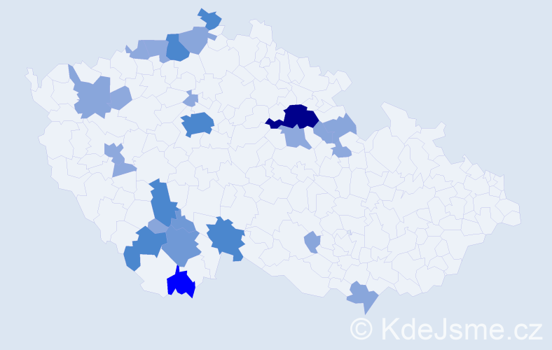 Příjmení: 'Koleš', počet výskytů 68 v celé ČR