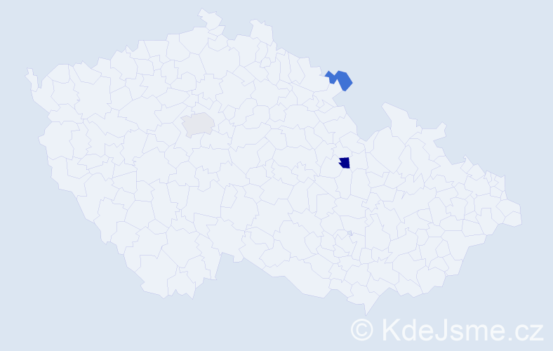Příjmení: 'Routek', počet výskytů 9 v celé ČR