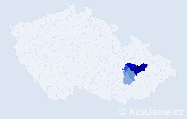 Příjmení: 'Nemerádová', počet výskytů 24 v celé ČR