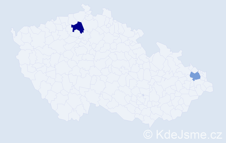 Příjmení: 'Thinh', počet výskytů 2 v celé ČR