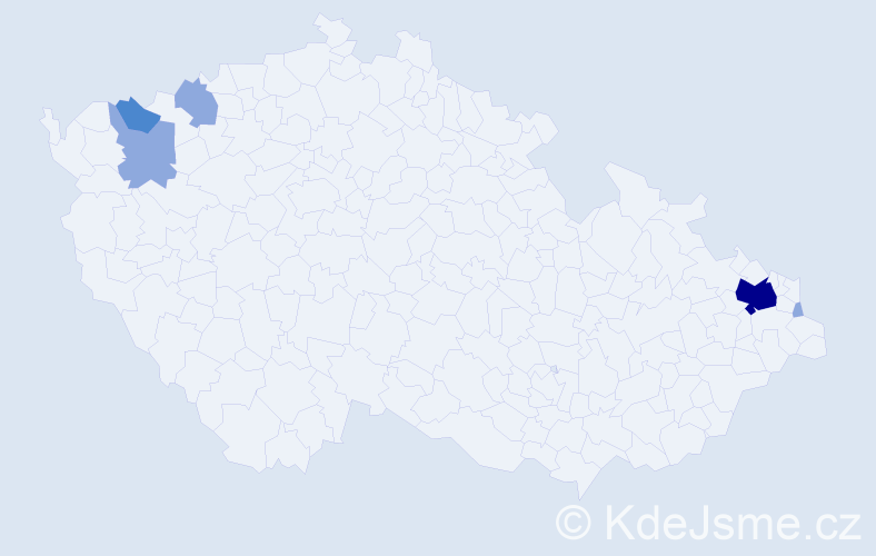 Příjmení: 'Wadowski', počet výskytů 10 v celé ČR