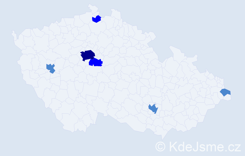 Příjmení: 'Daum', počet výskytů 10 v celé ČR