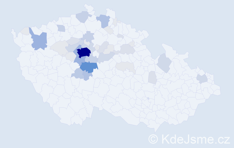 Příjmení: 'Brejla', počet výskytů 153 v celé ČR