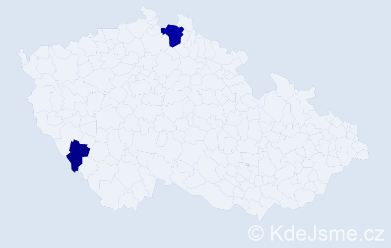 Příjmení: 'Gehart', počet výskytů 5 v celé ČR