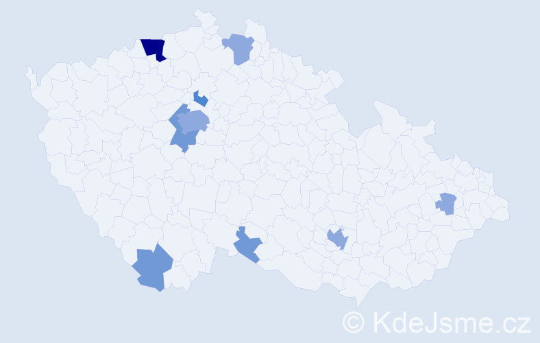 Příjmení: 'Carr', počet výskytů 19 v celé ČR