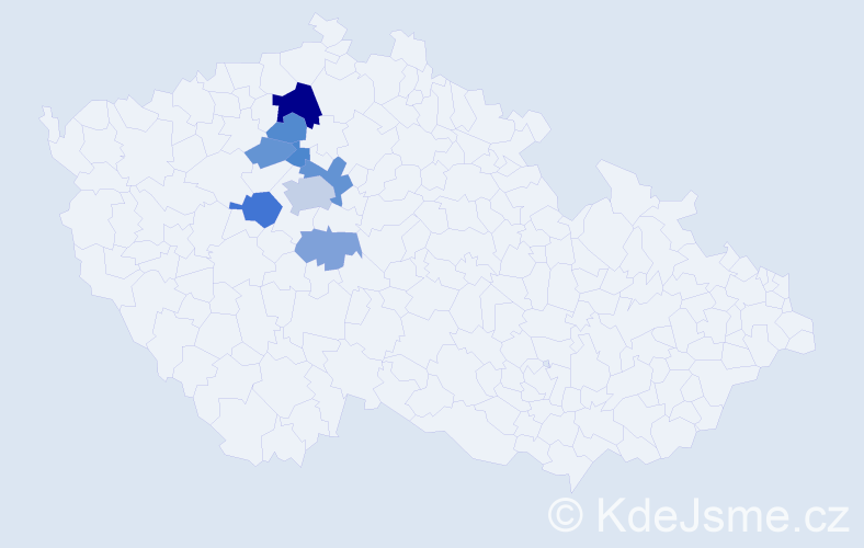 Příjmení: 'Brekhliychuk', počet výskytů 16 v celé ČR