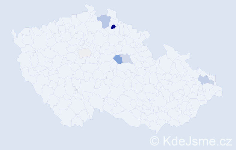 Příjmení: 'Majovská', počet výskytů 11 v celé ČR