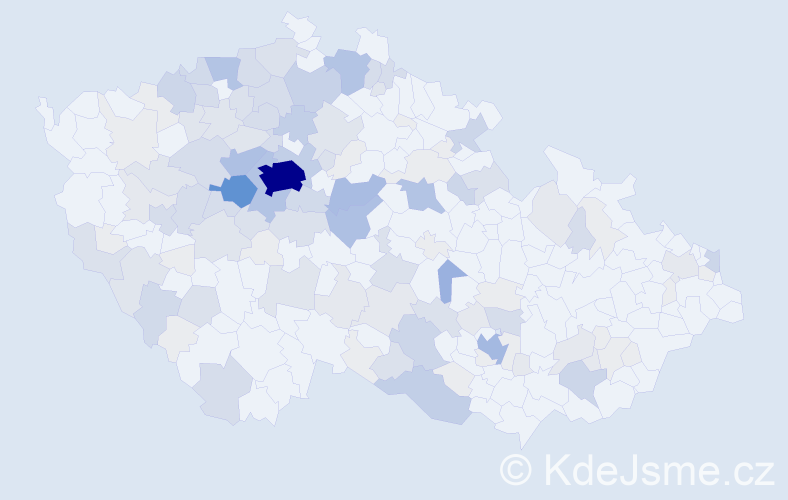 Příjmení: 'Konvalinková', počet výskytů 531 v celé ČR