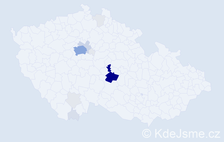 Příjmení: 'Kotlasová', počet výskytů 57 v celé ČR