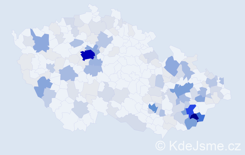Příjmení: 'Maňasová', počet výskytů 496 v celé ČR