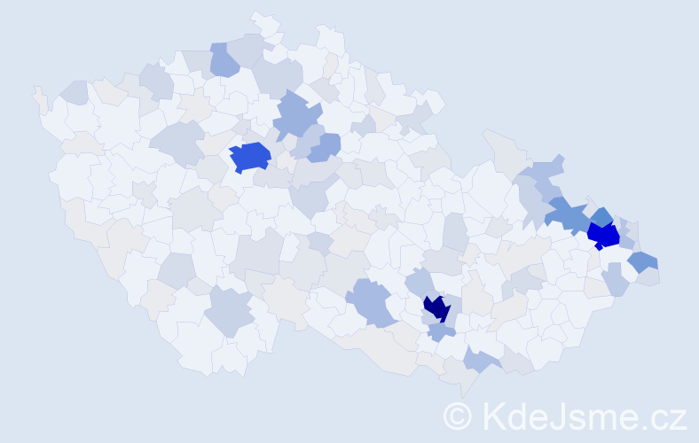 Příjmení: 'Lazar', počet výskytů 579 v celé ČR