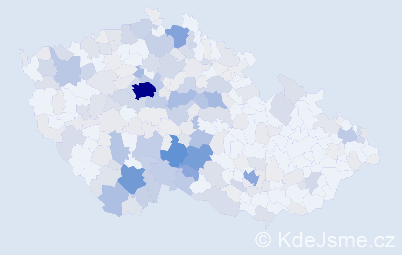 Příjmení: 'Bína', počet výskytů 885 v celé ČR