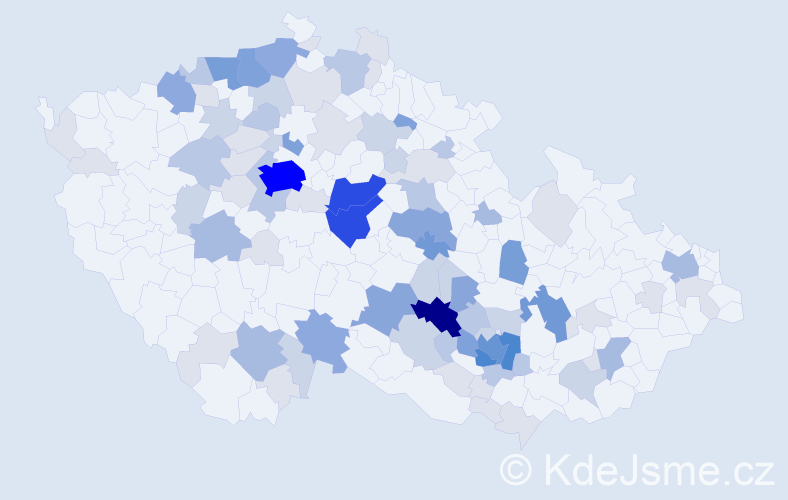 Příjmení: 'Batelková', počet výskytů 304 v celé ČR