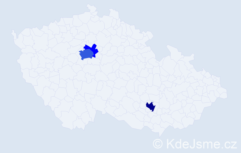 Příjmení: 'Dagan', počet výskytů 12 v celé ČR