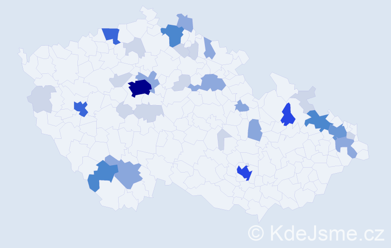 Příjmení: 'Beyerová', počet výskytů 106 v celé ČR
