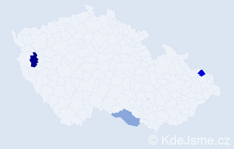 Příjmení: 'Konetzny', počet výskytů 4 v celé ČR