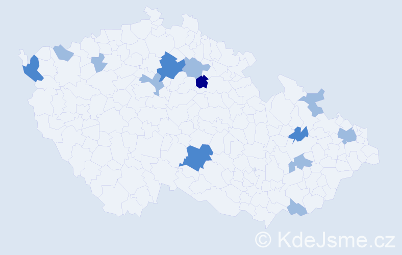 Příjmení: 'Arvay', počet výskytů 20 v celé ČR