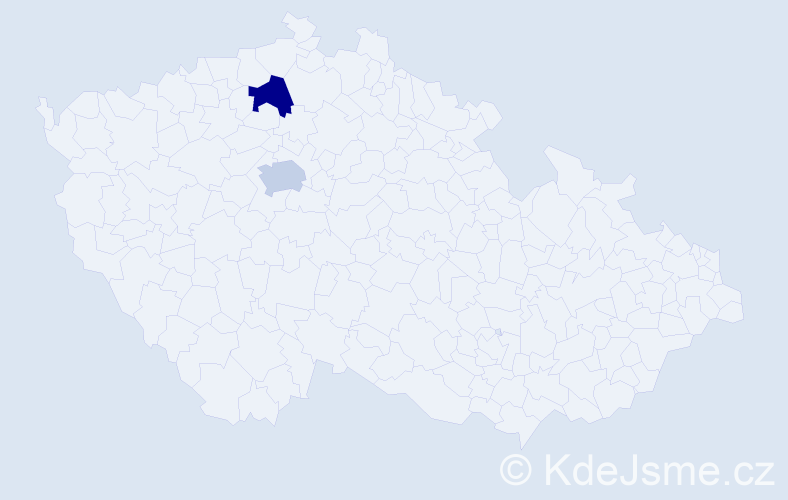 Příjmení: 'Friedlandová', počet výskytů 2 v celé ČR