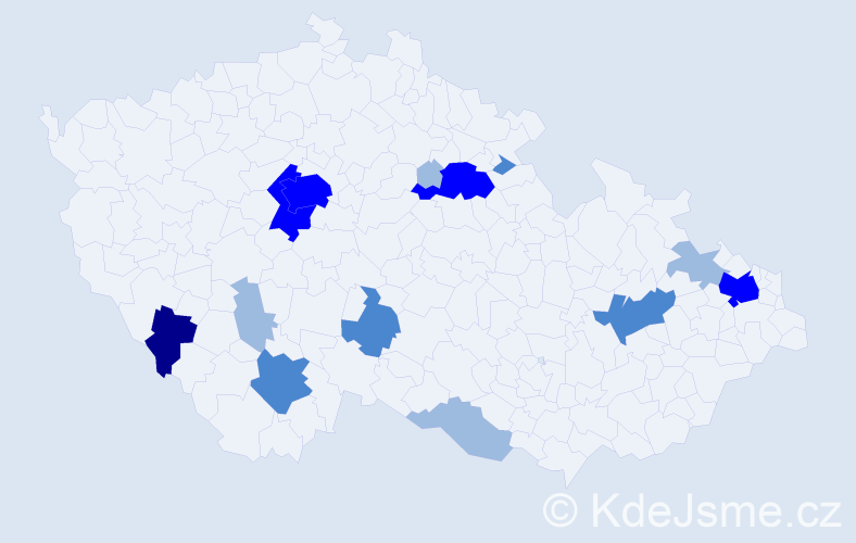 Příjmení: 'Píš', počet výskytů 28 v celé ČR