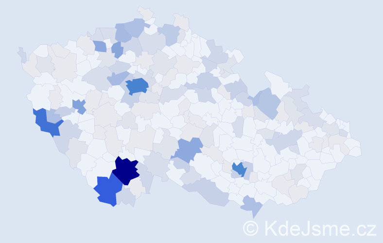 Příjmení: 'Anderlová', počet výskytů 484 v celé ČR