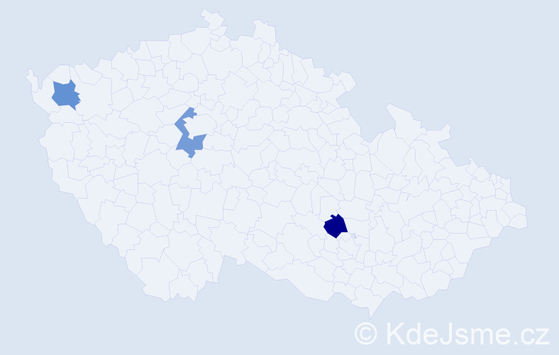 Příjmení: 'Ljubenov', počet výskytů 3 v celé ČR