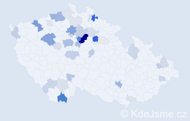 Příjmení: 'Döme', počet výskytů 141 v celé ČR
