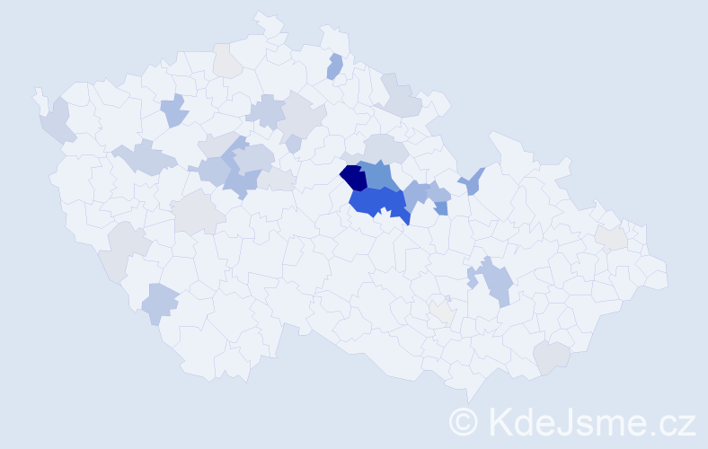 Příjmení: 'Dobruský', počet výskytů 134 v celé ČR