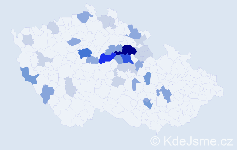 Příjmení: 'Bendáková', počet výskytů 91 v celé ČR