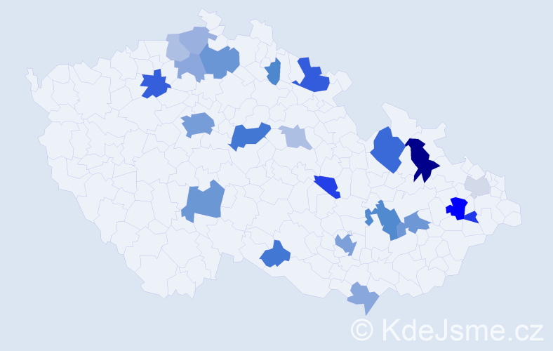 Příjmení: 'Lee', počet výskytů 57 v celé ČR