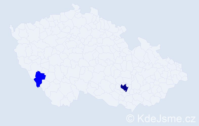 Příjmení: 'Bornayová', počet výskytů 3 v celé ČR