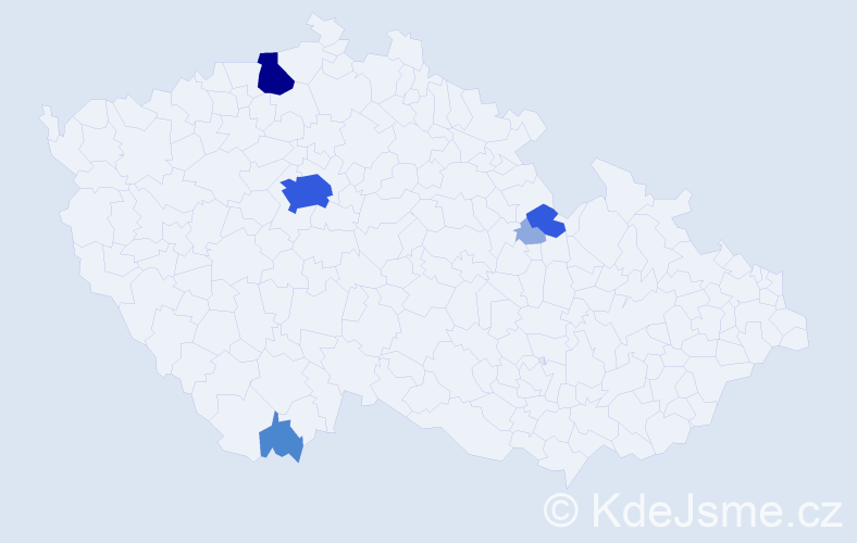 Příjmení: 'Wejmelka', počet výskytů 14 v celé ČR