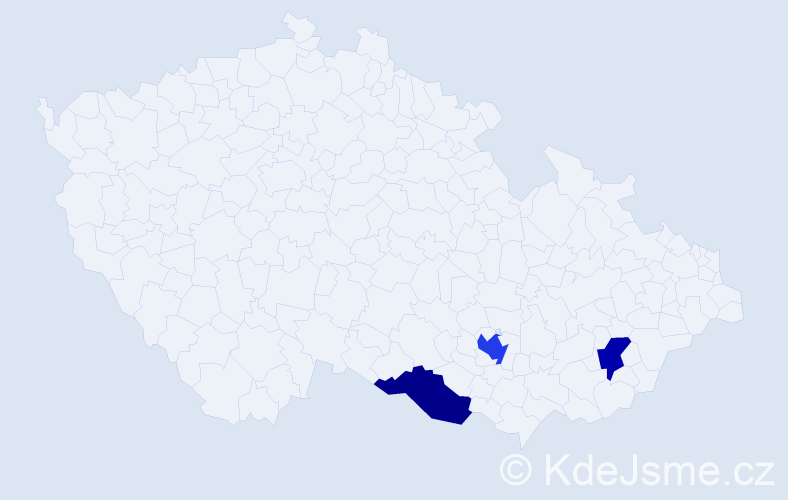 Příjmení: 'Breznai', počet výskytů 4 v celé ČR