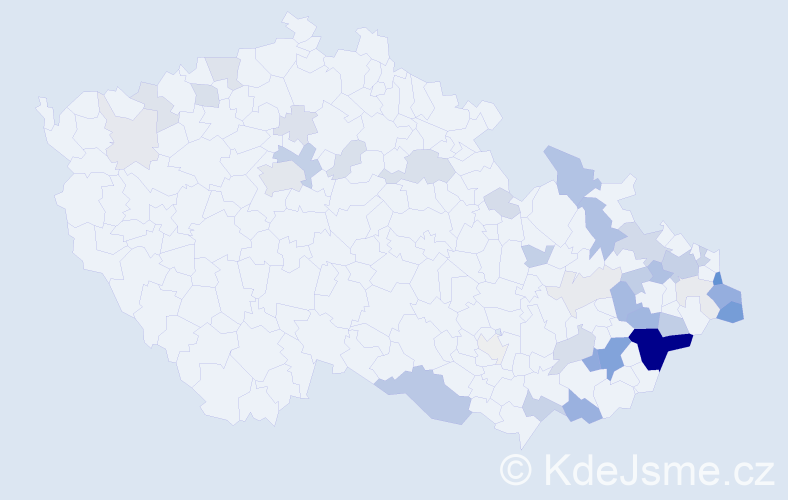 Příjmení: 'Sekula', počet výskytů 148 v celé ČR