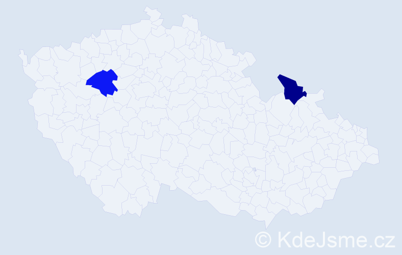 Příjmení: 'Kridlová', počet výskytů 2 v celé ČR