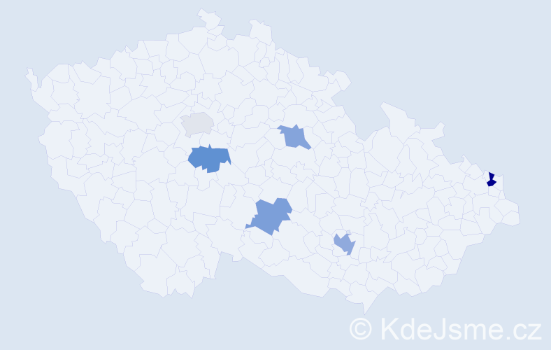 Příjmení: 'Chamr', počet výskytů 8 v celé ČR