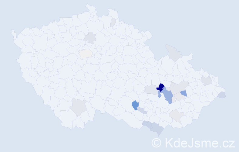 Příjmení: 'Kamená', počet výskytů 43 v celé ČR