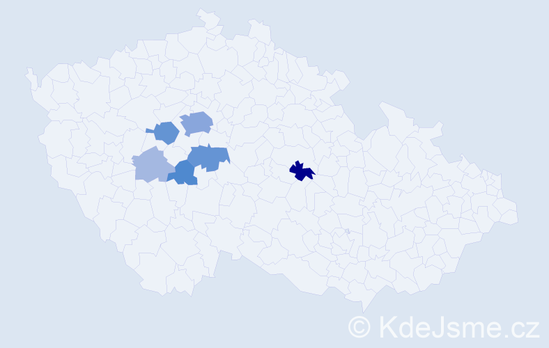Příjmení: 'Tingl', počet výskytů 22 v celé ČR