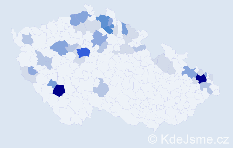Příjmení: 'Janus', počet výskytů 134 v celé ČR