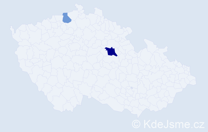 Příjmení: 'Lupinek', počet výskytů 4 v celé ČR