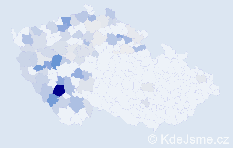 Příjmení: 'Kunclová', počet výskytů 251 v celé ČR