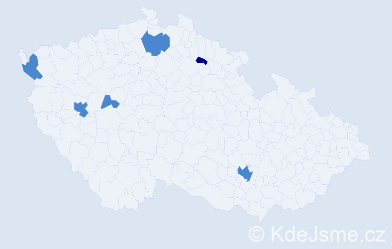 Příjmení: 'Brovko', počet výskytů 8 v celé ČR