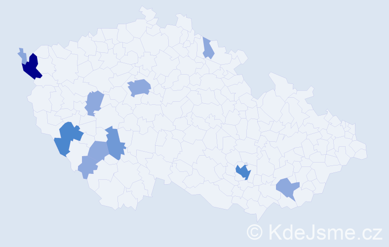 Příjmení: 'Weinmannová', počet výskytů 28 v celé ČR