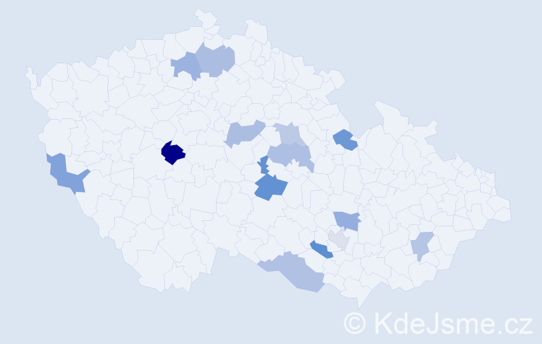 Příjmení: 'Davaajav', počet výskytů 16 v celé ČR