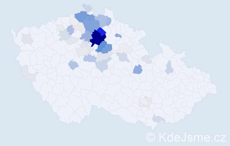 Příjmení: 'Knespl', počet výskytů 216 v celé ČR