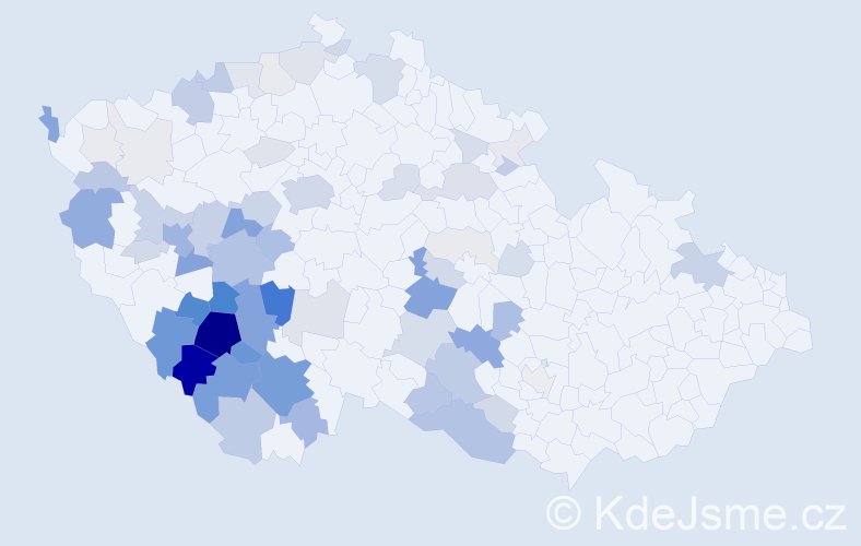 Příjmení: 'Bártík', počet výskytů 269 v celé ČR