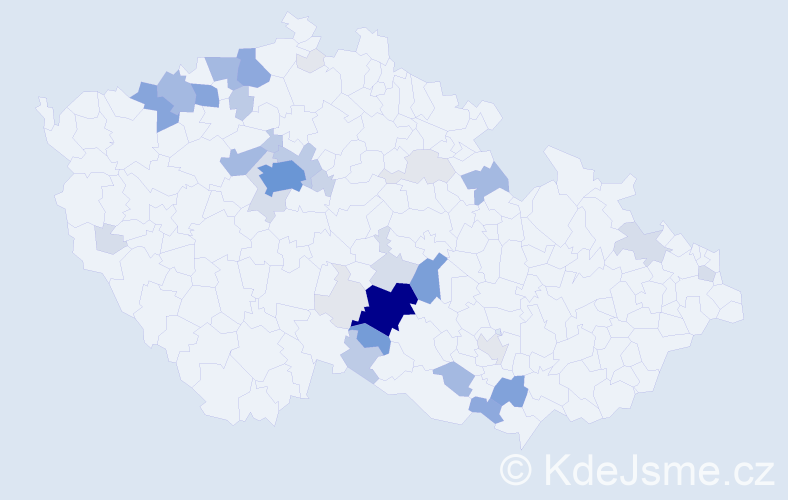 Příjmení: 'Kalců', počet výskytů 181 v celé ČR