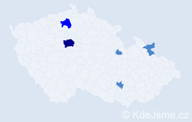 Příjmení: 'Alexandridis', počet výskytů 8 v celé ČR