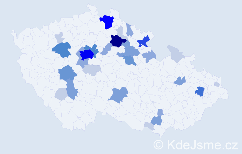 Příjmení: 'Khunová', počet výskytů 95 v celé ČR